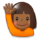 Person Raising Hand - Medium Black emoji on Samsung